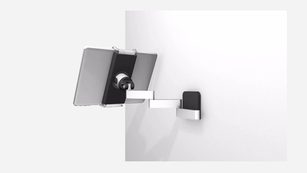 Tablet mount for vertical surface