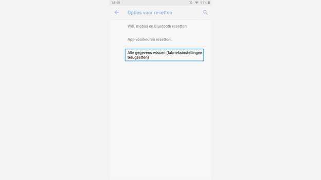 Nokia reset alle gegevens wissen