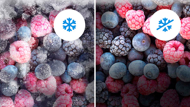 No frost versus no anti-ice buildup berries