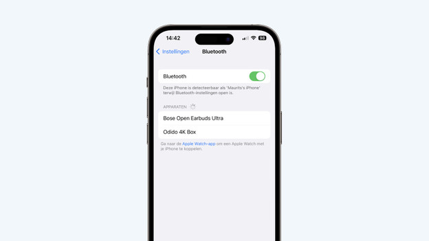 Oordopjes verbinden met bluetooth