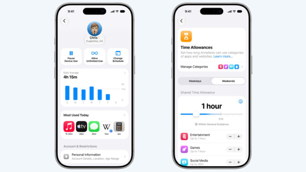 kinderaccounts op iPhone