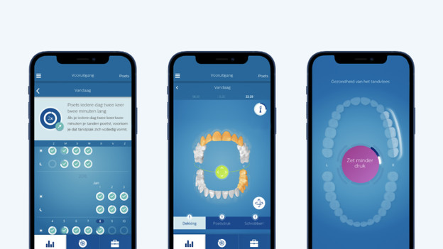 Elektrische Zahnbürste Smartphone-App