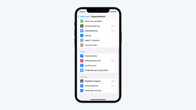 Scroll down and tap 'Audio/visual'