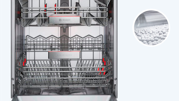 Dishwasher with zeolite granules