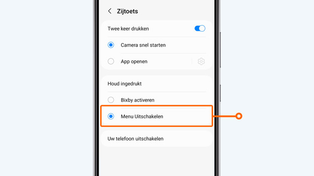 Zijtoets Samsung smartphone