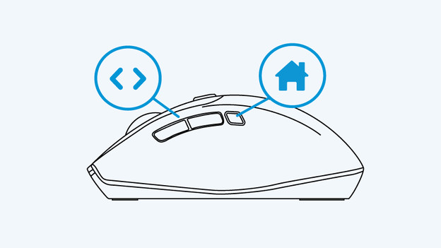 Navigeren met de duimknoppen