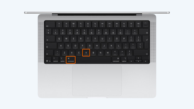 MacBook tekst plakken