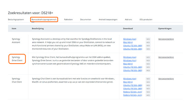 Synology Download Centre for Drive Client on your PC or laptop