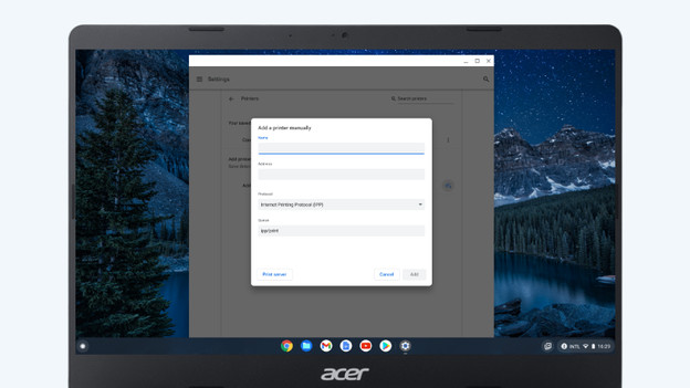 Add printer manually