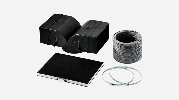 Installatie materiaal van een afzuigkap