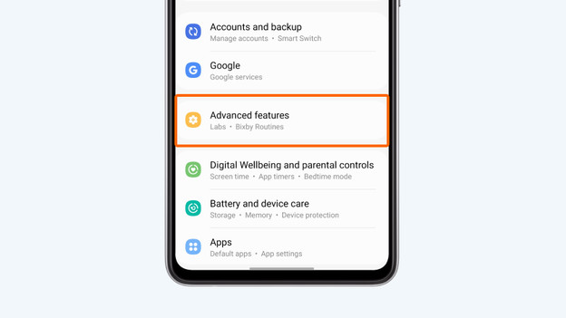 Samsung screenshot hand