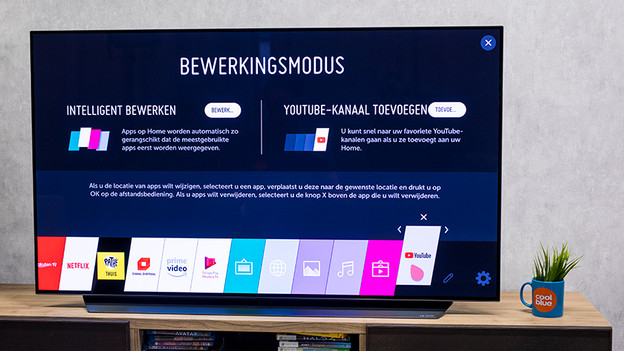 WebOS menu aanpassen