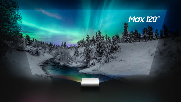 LSP7T: maximaal projectieformaat van 120 inch