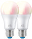 WiZ smart lamp - Gekleurd en wit licht - E27 - 2-pack