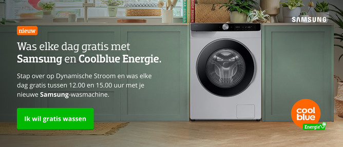 Coolblue Energie Gratis wassen banner