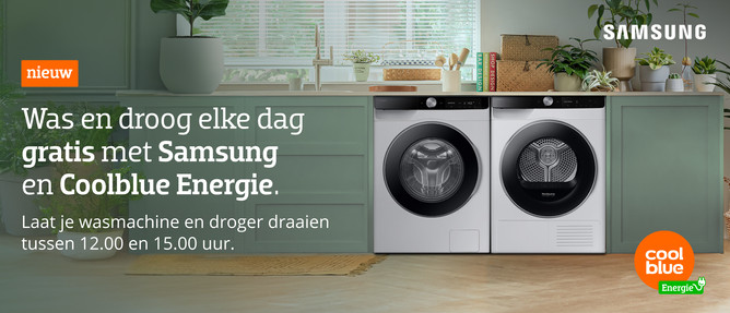 Coolblue Energie Gratis wassen banner