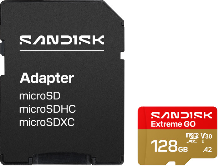 SANDISK Extreme GO microSDXC 128GB 240MB/s voorkant