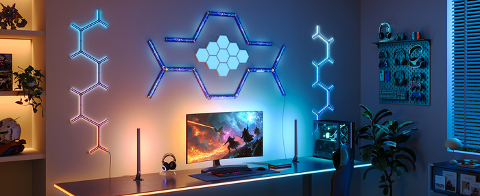 Govee AI Sync Box kit 2 27-34 inch product in gebruik