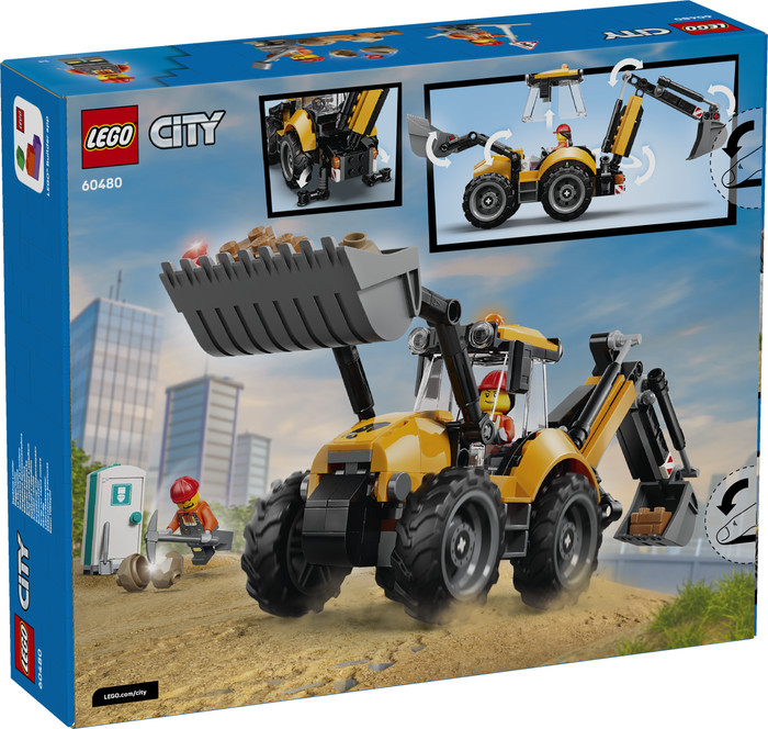 LEGO City Yellow Backhoe Loader 60480 packaging