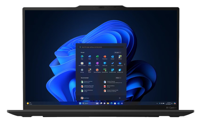 Lenovo ThinkPad X1 Carbon G13 (Intel) Copilot+ PC - 21NS016DMH QWERTY voorkant