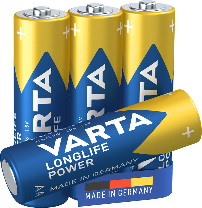 Varta Longlife Power AA Blister 4 stuks voorkant