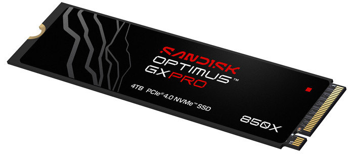 SANDISK Optimus GX PRO 850X 4TB Heatsink NVMe SSD voorkant