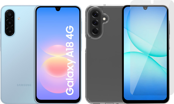 Samsung Galaxy A18 128GB Blauw 4G + Accessoirepakket Main Image