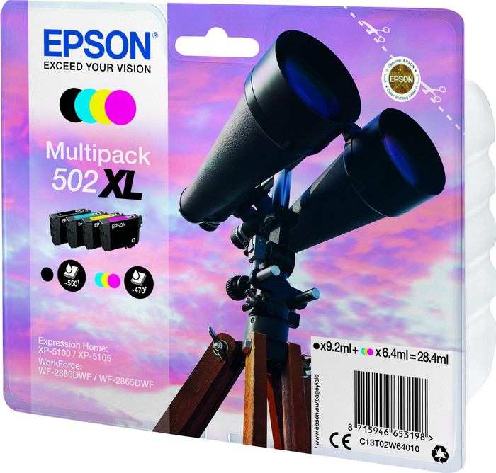 Epson 502XL Cartridges Combo Pack front
