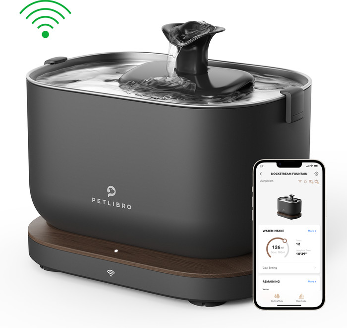 Petlibro Drinkfontein met App PLWF105 Zwart voorkant