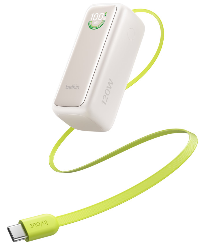 Belkin Powerbank 22.000 mAh met Snelladen 120 Watt Beige voorkant