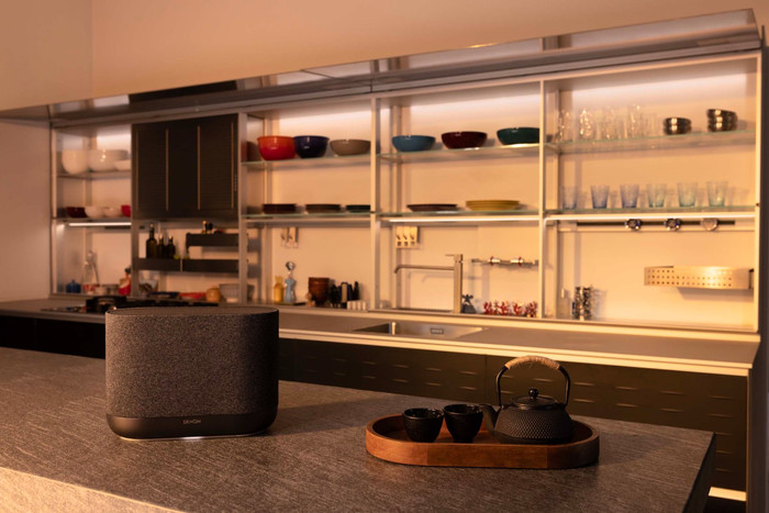 Denon Home 400 Black product in use