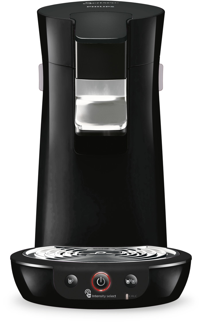 Philips Senseo Viva Café HD6563/60 Black + Milk Frother front