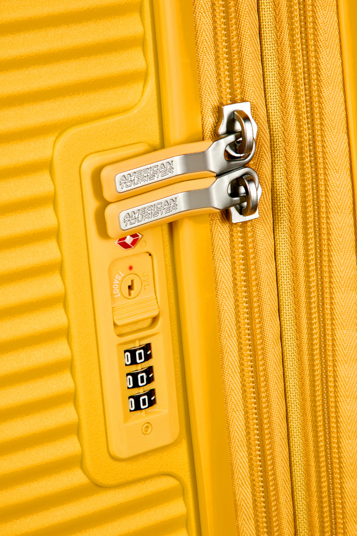 American Tourister Soundbox Expandable Spinner 67cm Golden Yellow null