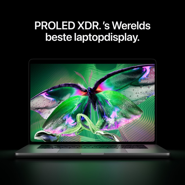 Apple MacBook Pro PROLED 16 inch M5 Pro (18 CPU / 20 GPU) 24GB/1TB Zilver QWERTY visual leverancier
