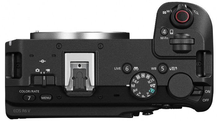 Canon EOS R6 V top