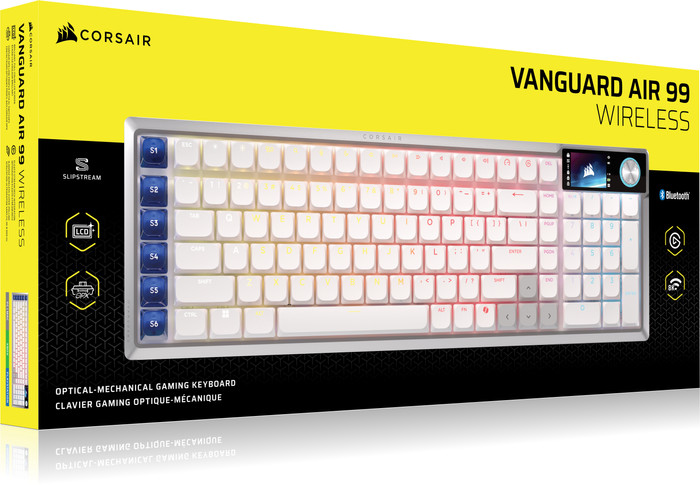 Corsair Vanguard AIR 99 Wireless Gaming Toetsenbord Wit Qwerty verpakking