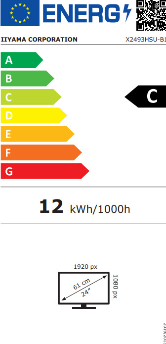 iiyama ProLite X2493HSU-B1 energielabel