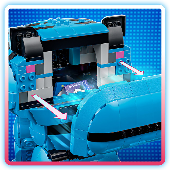 LEGO KPop Demon Hunters Derpy Tiger en Sussie Bird 72537 product in gebruik