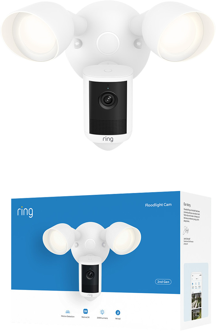 Ring Floodlight Camera 2e Generatie Wit verpakking