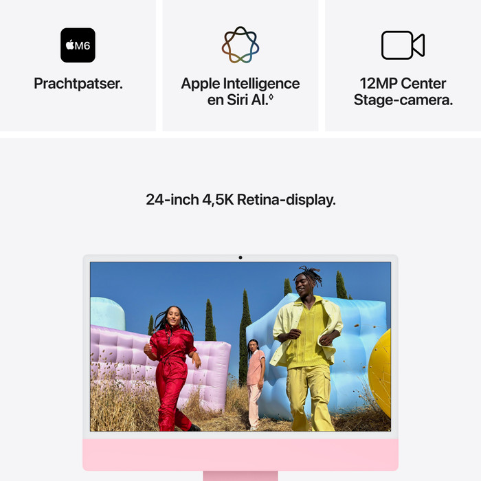 Apple iMac M6 (10 CPU / 10 GPU) 16GB/256GB Roze QWERTY visual leverancier