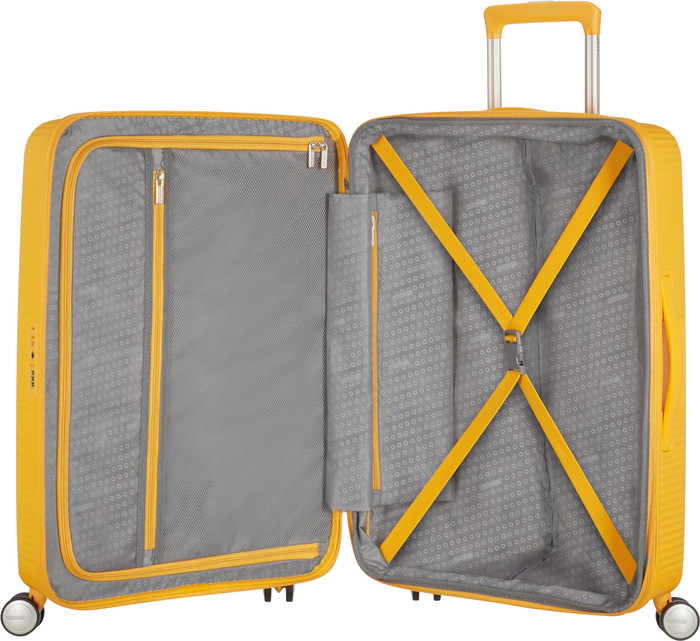 American Tourister Soundbox Expandable Spinner 67cm Golden Yellow null