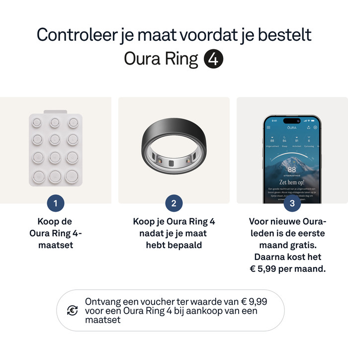 Oura Ring 4 Maat 10 Grijs visual leverancier