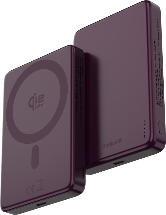 BlueBuilt Draadloze Powerbank met Qi2.2 en MagSafe 10.000 mAh met Snelladen 25 Watt Rood visual leverancier