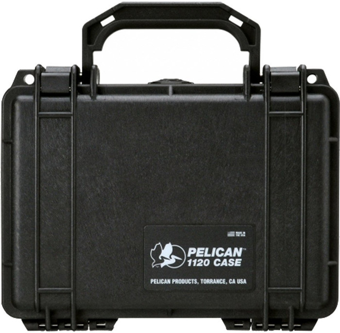 Pelicase 1120 black with Pick 'n Pluck Foam front