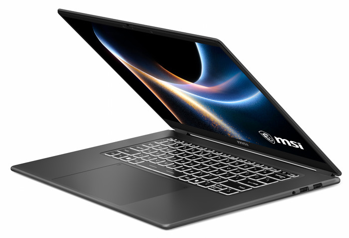 MSI Prestige N16 Flip AI+ OLED NVIDIA RTX Spark N1X C1XMT-037NLY QWERTY rechterkant