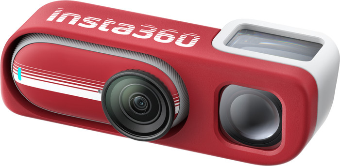 Insta360 GO 3S Retro Viewfinder Rood product in gebruik