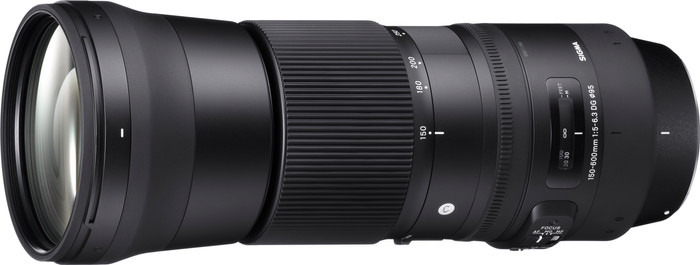 Sigma 150-600mm f/5-6.3 DG OS HSM C Nikon F + TC-1401 1.4x bovenkant
