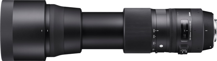 Sigma 150-600mm f/5-6.3 DG OS HSM C Nikon F + TC-1401 1.4x voorkant