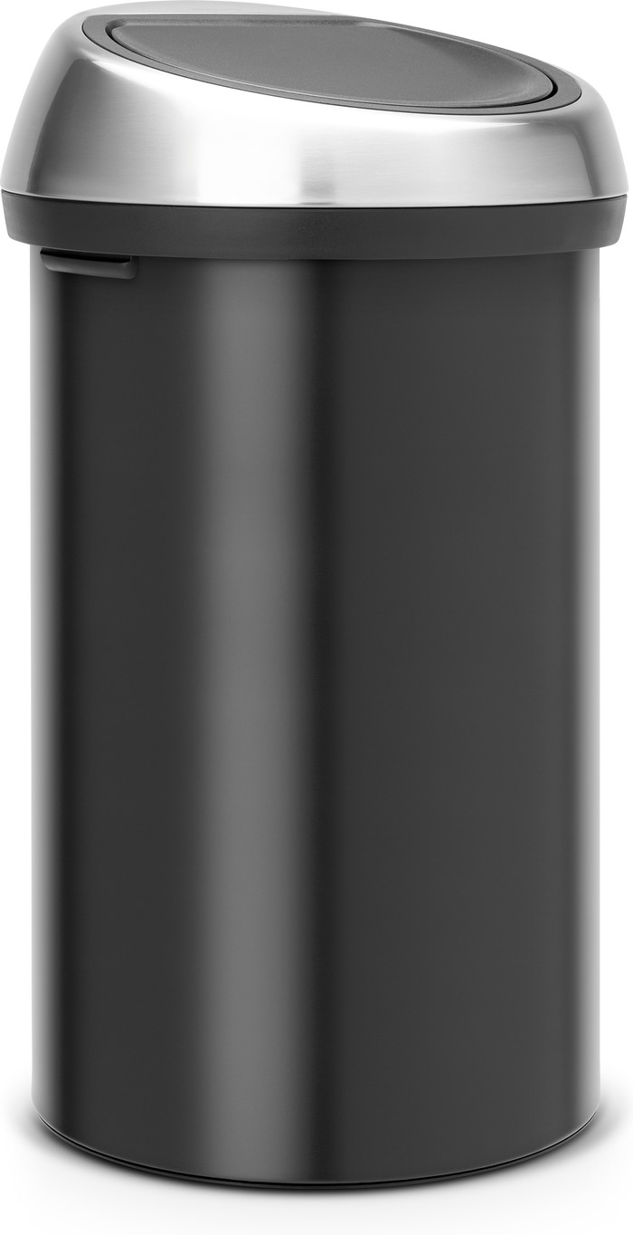 Brabantia Touch Bin 60 Liter Matt Black Fingerprint Proof + Vuilniszakken (120 stuks) achterkant