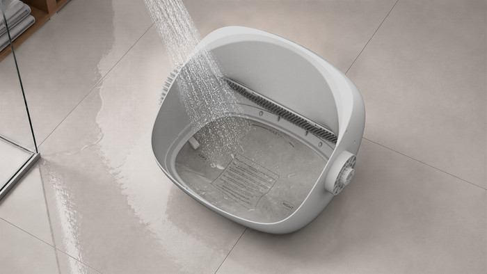 Mova Automatische kattenbak LB10 Air Wit product in gebruik